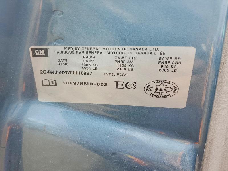 48572666 :رقم المزاد ، 2G4WJ582571110997 vin ، 2007 Buick Allure مزاد بيع