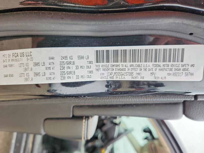 Aukcja sprzedaży 2016 Jeep Cherokee, vin: 1C4PJMDS5GW157285, numer aukcji: 51142366