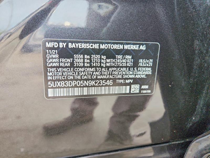 Продаж на аукціоні авто 2022 Bmw X3, vin: 5UX83DP05N9K23546, номер лоту: 51311226