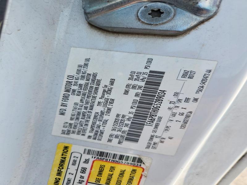 Продажа на аукционе авто 2016 Ford Mustang, vin: 1FA6P8TH0G5289034, номер лота: 50743956