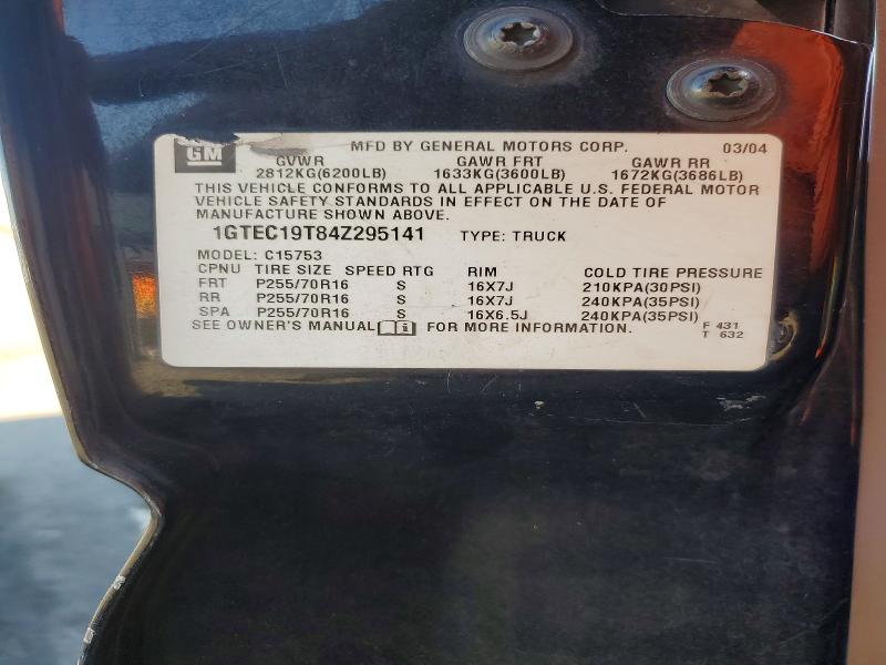 Продаж на аукціоні авто 2004 Gmc New Sierra, vin: 1GTEC19T84Z295141, номер лоту: 50789216
