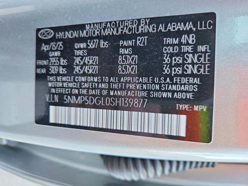 Aukcja sprzedaży 2025 Hyundai Santa Fe, vin: 5NMP5DGL0SH139877, numer aukcji: 49157946