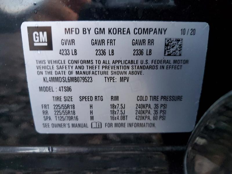 51692926 :رقم المزاد ، KL4MMDSL6MB079523 vin ، 2021 Buick Encore Gx مزاد بيع