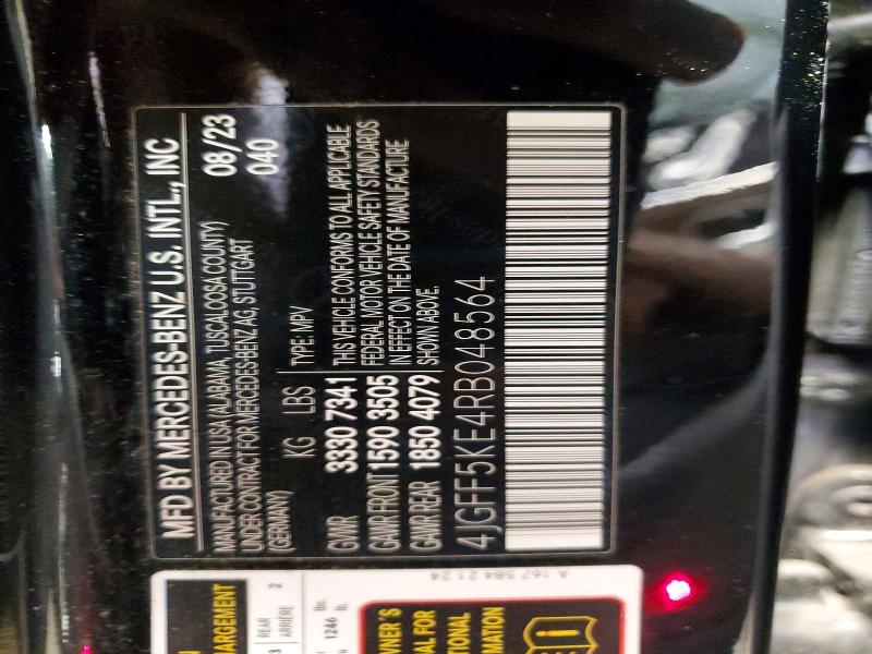 50291446 :رقم المزاد ، 4JGFF5KE4RB048564 vin ، 2024 Mercedes-benz Gls مزاد بيع