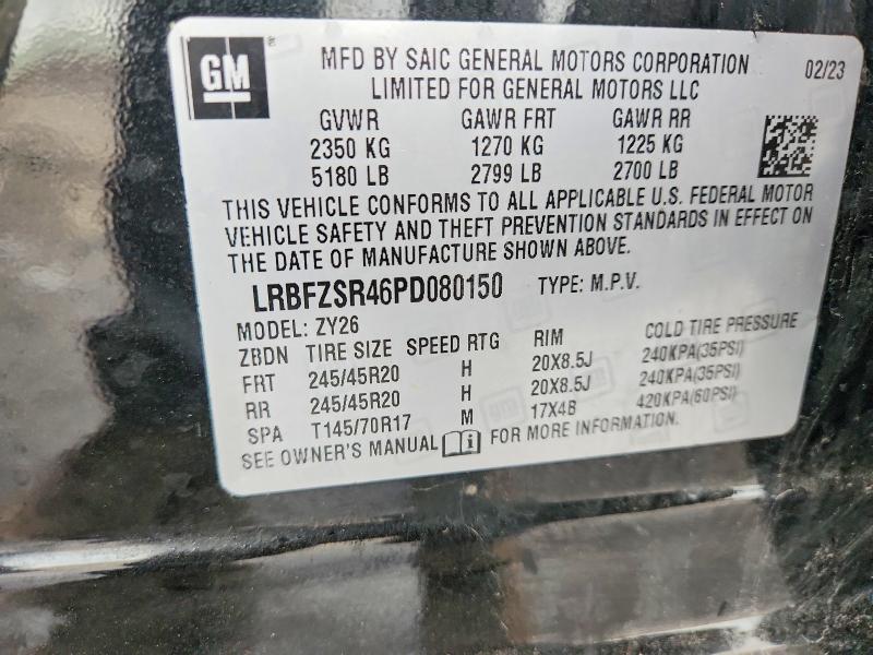 2023 Buick Envision მანქანა იყიდება აუქციონზე, vin: LRBFZSR46PD080150, აუქციონის ნომერი: 50981336