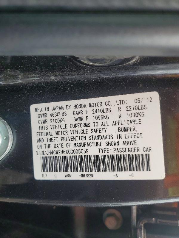 Продаж на аукціоні авто 2012 Acura Tsx, vin: JH4CW2H6XCC005059, номер лоту: 51358476