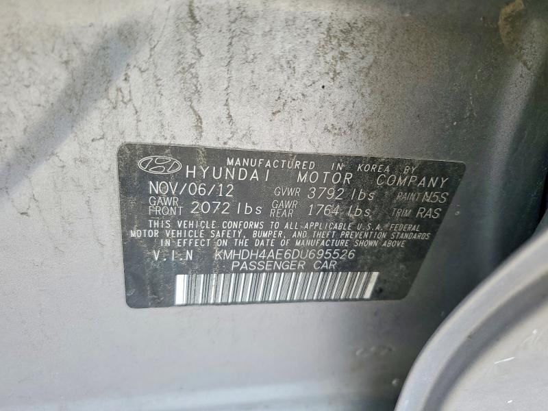 Продаж на аукціоні авто 2013 Hyundai Elantra, vin: KMHDH4AE6DU695526, номер лоту: 49970676