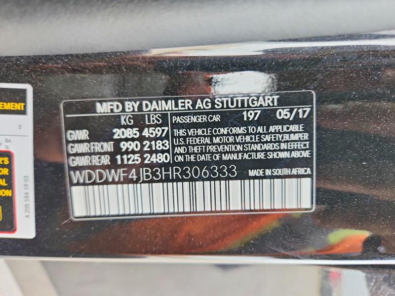 Продаж на аукціоні авто 2017 Mercedes-benz C, vin: WDDWF4JB3HR306333, номер лоту: 48514426