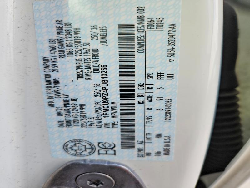 Aukcja sprzedaży 2023 Ford Escape, vin: 1FMCU9PZ4PUB10266, numer aukcji: 49503896