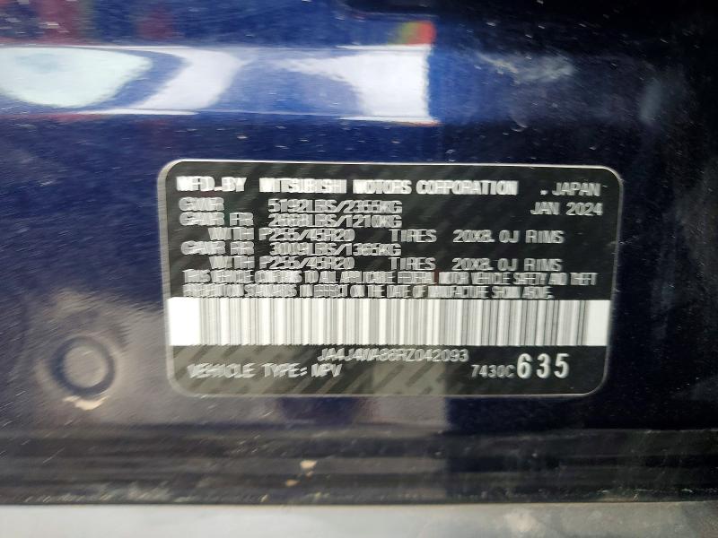 Продаж на аукціоні авто 2024 Mitsubishi Outlander, vin: JA4J4WA86RZ042093, номер лоту: 49386576