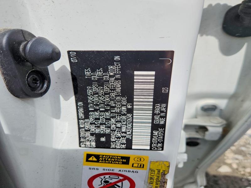 50119896 :رقم المزاد ، JTEYK3EH0A2106348 vin ، 2010 Toyota Highlander مزاد بيع
