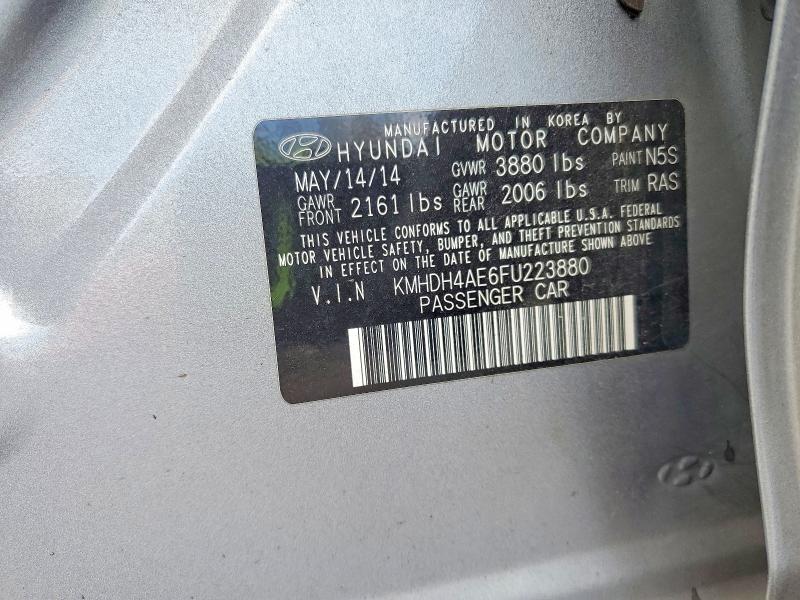 Продаж на аукціоні авто 2015 Hyundai Elantra, vin: KMHDH4AE6FU223880, номер лоту: 49598116