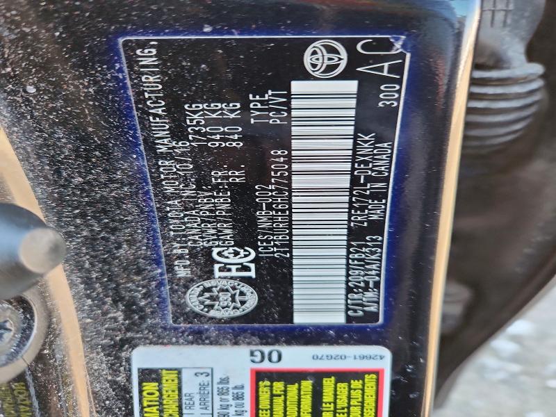 Aukcja sprzedaży 2017 Toyota Corolla, vin: 2T1BURHE6HC775048, numer aukcji: 48620716