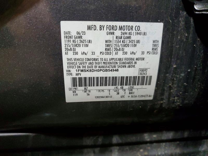 Продаж на аукціоні авто 2023 Ford Explorer, vin: 1FMSK8DH0PGB54948, номер лоту: 49683416