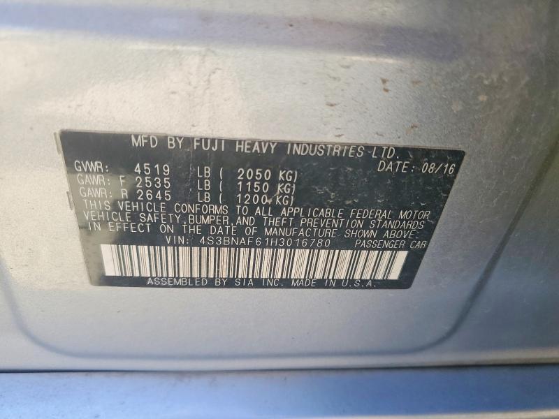 Продаж на аукціоні авто 2017 Subaru Legacy, vin: 4S3BNAF61H3016780, номер лоту: 49787106