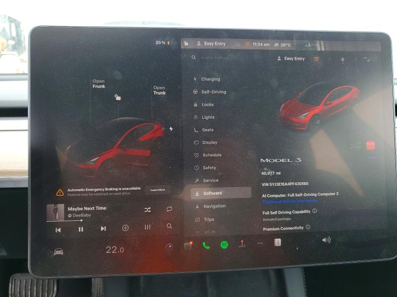 Aukcja sprzedaży 2023 Tesla Model 3, vin: 5YJ3E1EA4PF430180, numer aukcji: 49792616