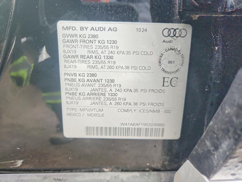 Aukcja sprzedaży 2025 Audi Q5, vin: WA1ABAFY9S2030889, numer aukcji: 46938566