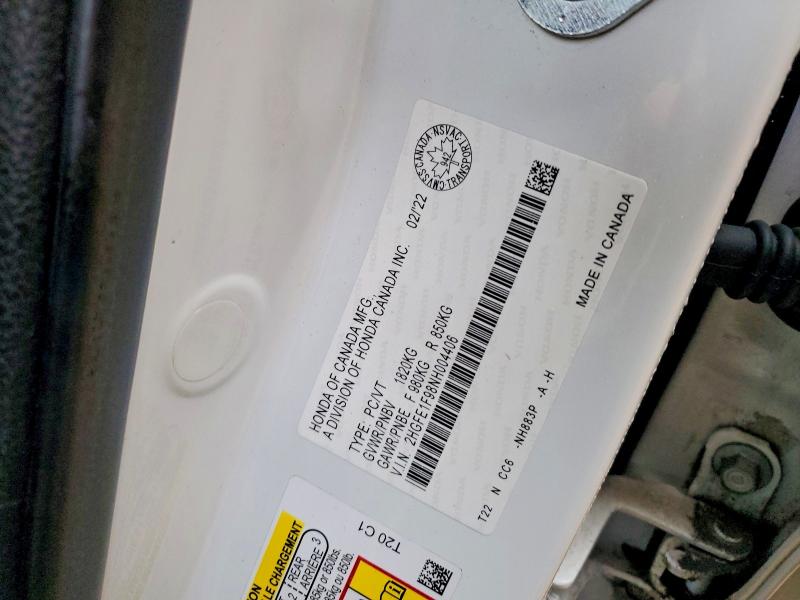 Aukcja sprzedaży 2022 Honda Civic, vin: 2HGFE1F98NH004406, numer aukcji: 49375476