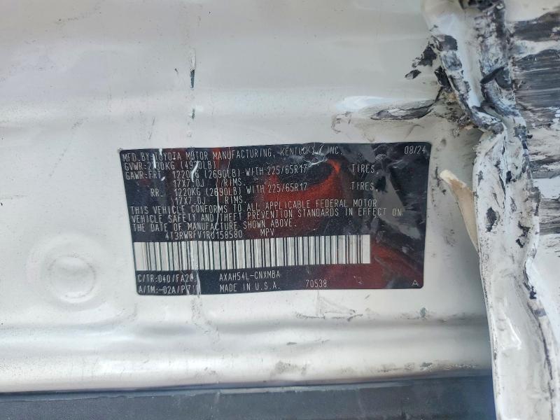 2024 Toyota Rav4 Hybrid მანქანა იყიდება აუქციონზე, vin: 4T3RWRFV1RU158580, აუქციონის ნომერი: 49503096