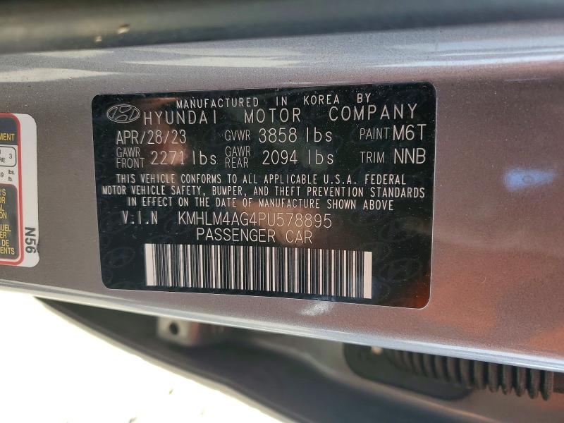 2023 Hyundai Elantra მანქანა იყიდება აუქციონზე, vin: KMHLM4AG4PU578895, აუქციონის ნომერი: 48457906