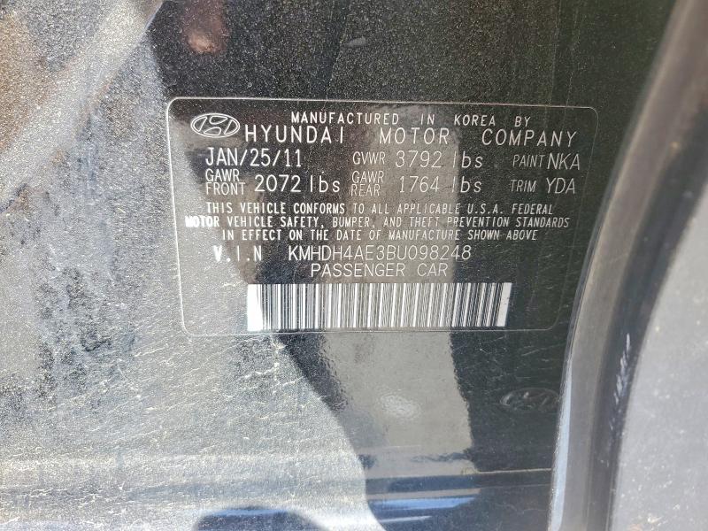 Продаж на аукціоні авто 2011 Hyundai Elantra, vin: KMHDH4AE3BU098248, номер лоту: 51616536
