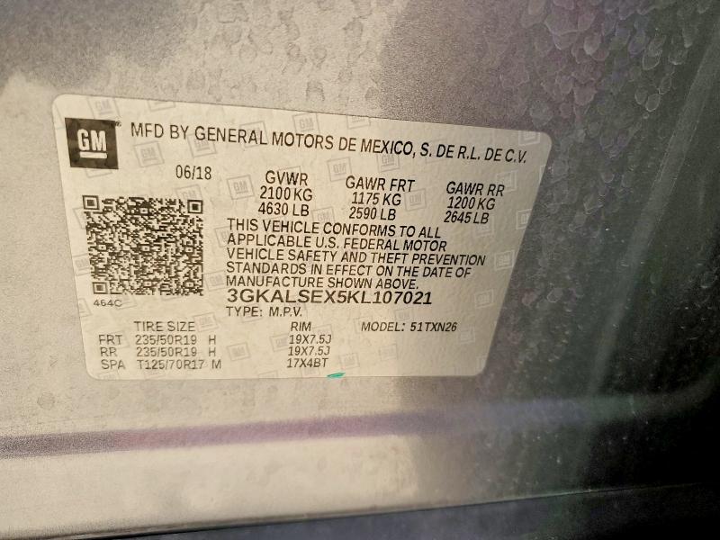 Продажа на аукционе авто 2019 Gmc Terrain, vin: 3GKALSEX5KL107021, номер лота: 49072486