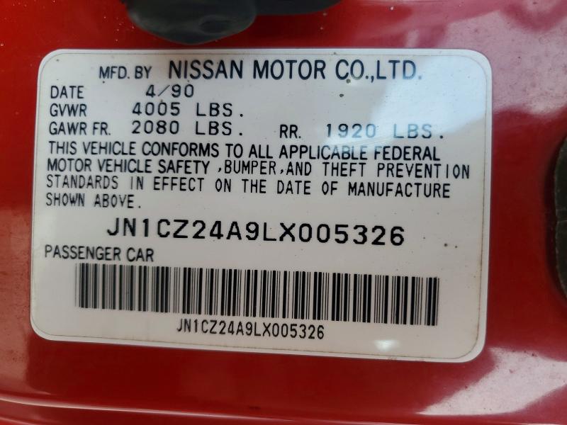 Продажа на аукционе авто 1990 Nissan 300zx, vin: JN1CZ24A9LX005326, номер лота: 50308976