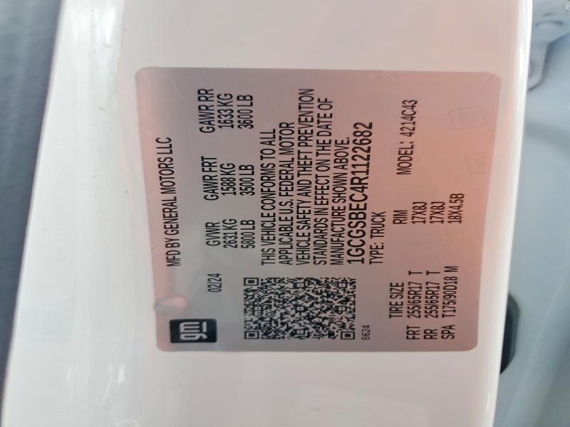 Продаж на аукціоні авто 2024 Chevrolet Colorado, vin: 1GCGSBEC4R1122682, номер лоту: 49158656