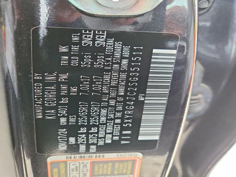 Aukcja sprzedaży 2025 Kia Sorento, vin: 5XYRG4JC2SG351511, numer aukcji: 51566856