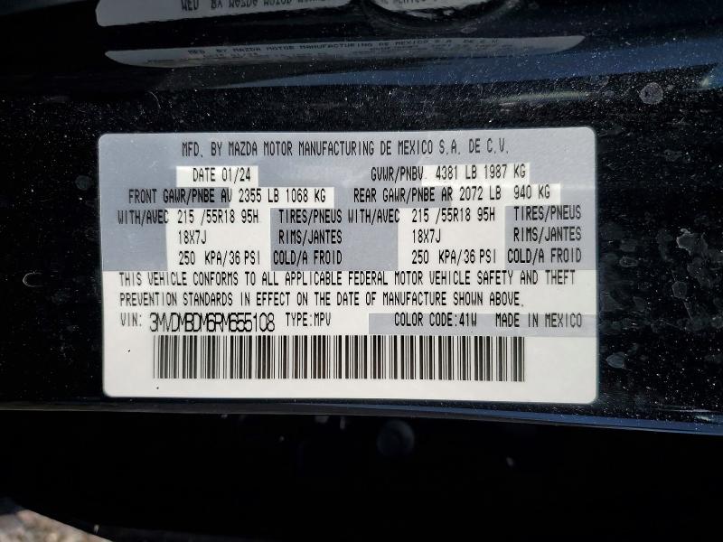 Продажа на аукционе авто 2024 Mazda Cx-30, vin: 3MVDMBDM6RM655108, номер лота: 49061966