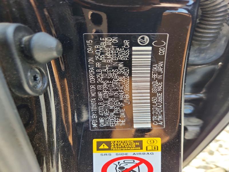 48544996 :رقم المزاد ، JTHBK1GG6G2224527 vin ، 2016 Lexus Es مزاد بيع