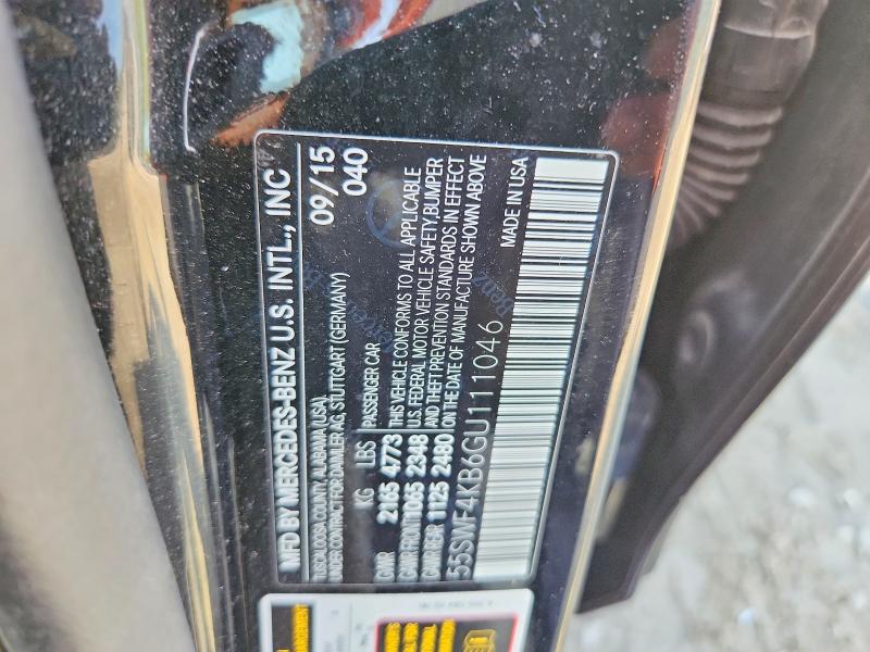 50091156 :رقم المزاد ، 55SWF4KB6GU111046 vin ، 2016 Mercedes-benz C مزاد بيع