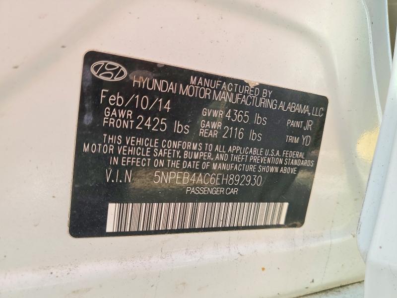 Продаж на аукціоні авто 2014 Hyundai Sonata, vin: 5NPEB4AC6EH892930, номер лоту: 48445726