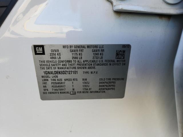 2013 Chevrolet Equinox მანქანა იყიდება აუქციონზე, vin: 1GNALDEK6DZ127101, აუქციონის ნომერი: 49719306