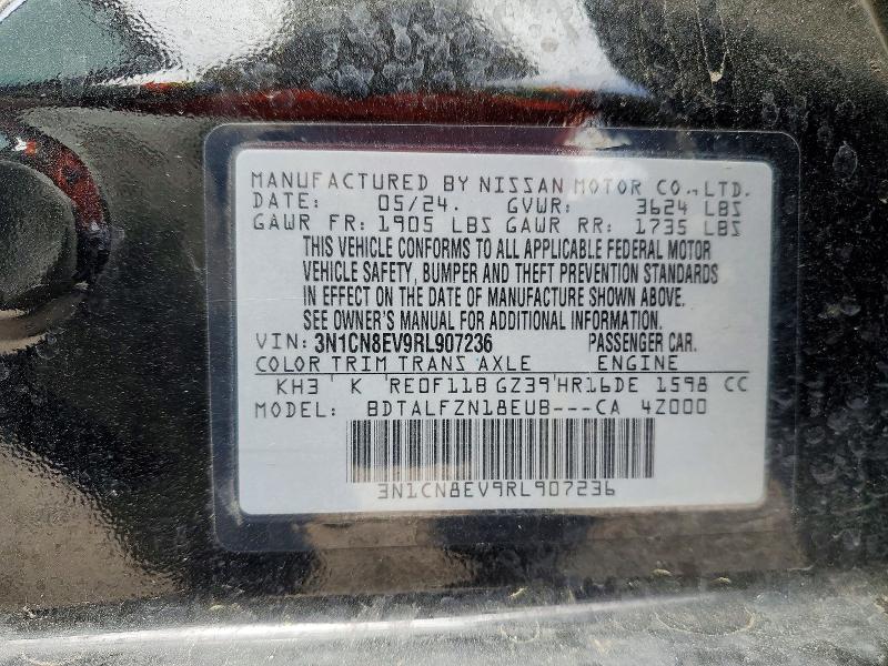 Продажа на аукционе авто 2024 Nissan Versa, vin: 3N1CN8EV9RL907236, номер лота: 49338806