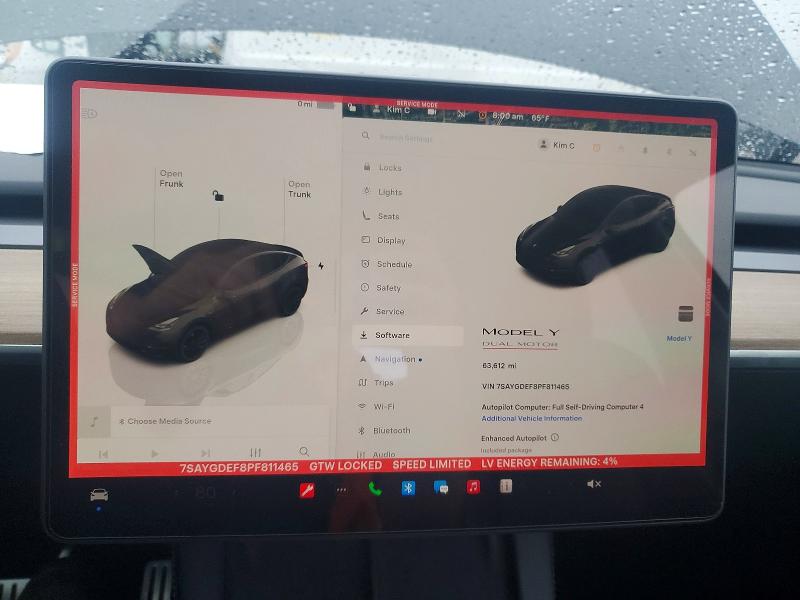 49555406 :رقم المزاد ، 7SAYGDEF8PF811465 vin ، 2023 Tesla Model Y مزاد بيع