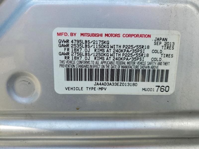 Aukcja sprzedaży 2014 Mitsubishi Outlander, vin: JA4AD3A33EZ013180, numer aukcji: 50214726