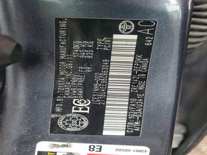Продажа на аукционе авто 2011 Toyota Corolla, vin: 2T1BU4EE9BC663049, номер лота: 50478296