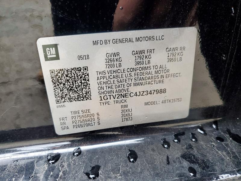 Продаж на аукціоні авто 2018 Gmc Sierra, vin: 1GTV2NEC4JZ347988, номер лоту: 41589196