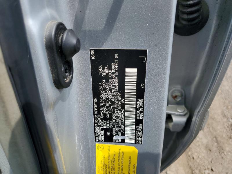 50885296 :رقم المزاد ، JTJHW31U182068860 vin ، 2008 Lexus Rx مزاد بيع