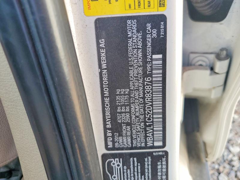 Продажа на аукционе авто 2013 Bmw X1, vin: WBAVL1C52DVR83876, номер лота: 50190516