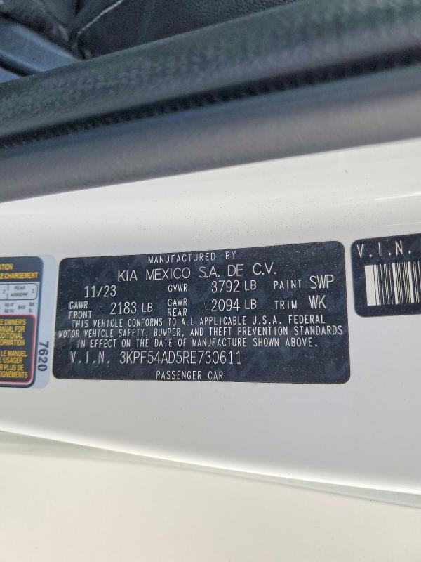 Aukcja sprzedaży 2024 Kia Forte, vin: 3KPF54AD5RE730611, numer aukcji: 48198916