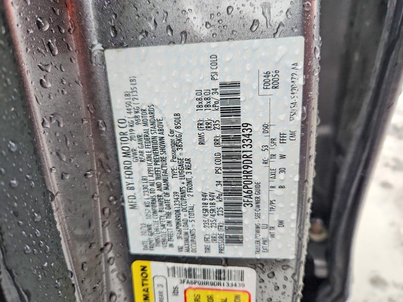 47970766 :رقم المزاد ، 3FA6P0HR9DR133439 vin ، 2013 Ford Fusion مزاد بيع