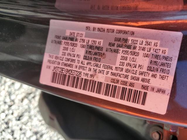 Продаж на аукціоні авто 2021 Mazda Cx-9, vin: JM3TCBEY8M0537226, номер лоту: 49974396