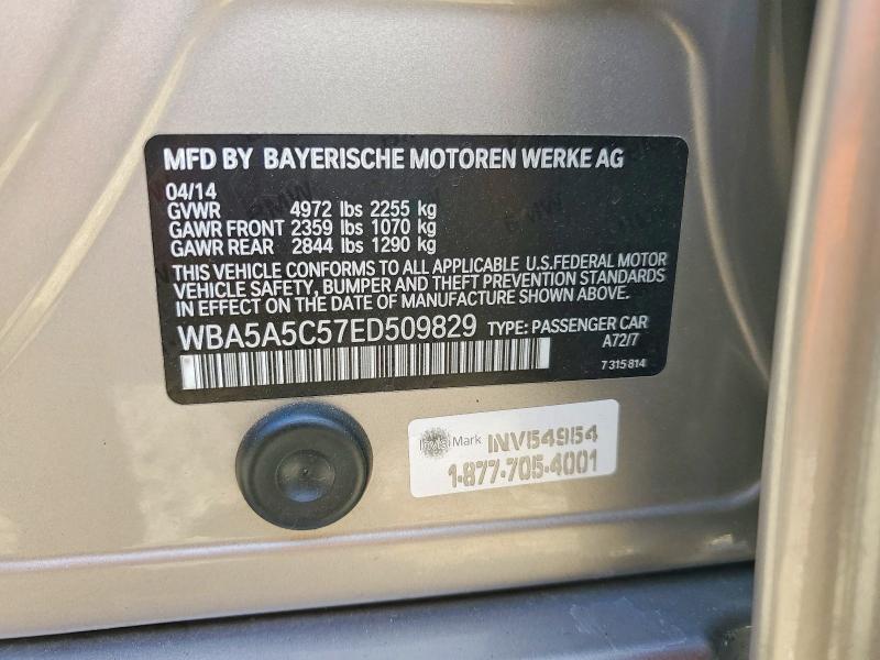 Продаж на аукціоні авто 2014 Bmw 528, vin: WBA5A5C57ED509829, номер лоту: 50195226