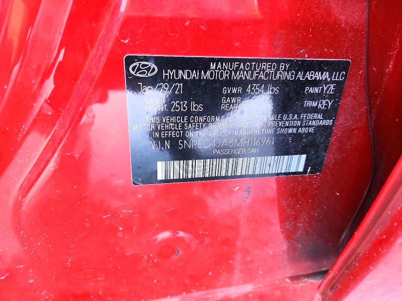 Продаж на аукціоні авто 2021 Hyundai Sonata, vin: 5NPEG4JA8MH116961, номер лоту: 50223336