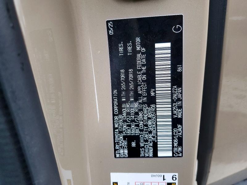 Продаж на аукціоні авто 2025 Lexus Gx 550, vin: JTJTBCDX4S5051908, номер лоту: 52025126