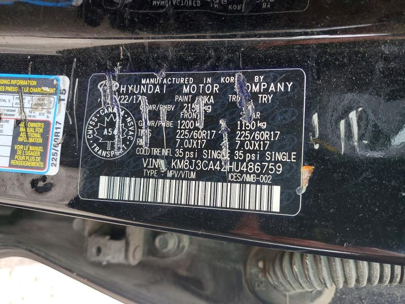Aukcja sprzedaży 2017 Hyundai Tucson, vin: KM8J3CA42HU486759, numer aukcji: 49387646