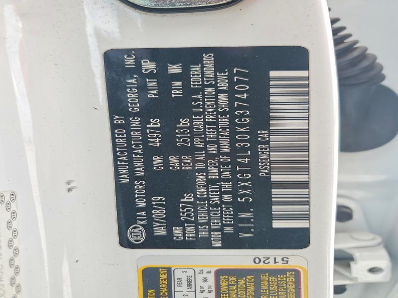 48482556 :رقم المزاد ، 5XXGT4L30KG374077 vin ، 2019 Kia Optima مزاد بيع