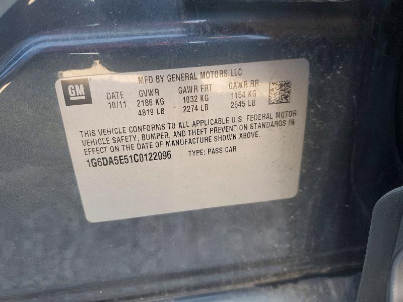 2012 Cadillac Cts მანქანა იყიდება აუქციონზე, vin: 1G6DA5E51C0122096, აუქციონის ნომერი: 50560266